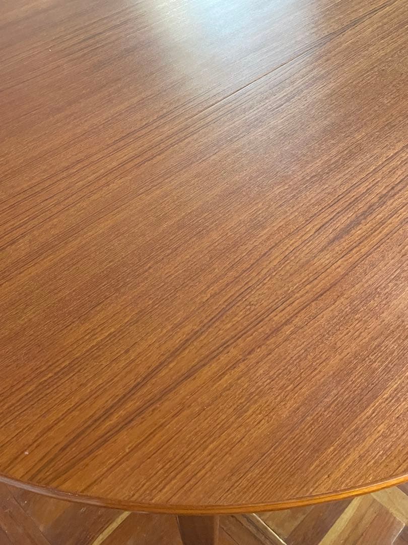 北欧 デンマーク ヴィンテージ チーク エクステンション ラウンド テーブル