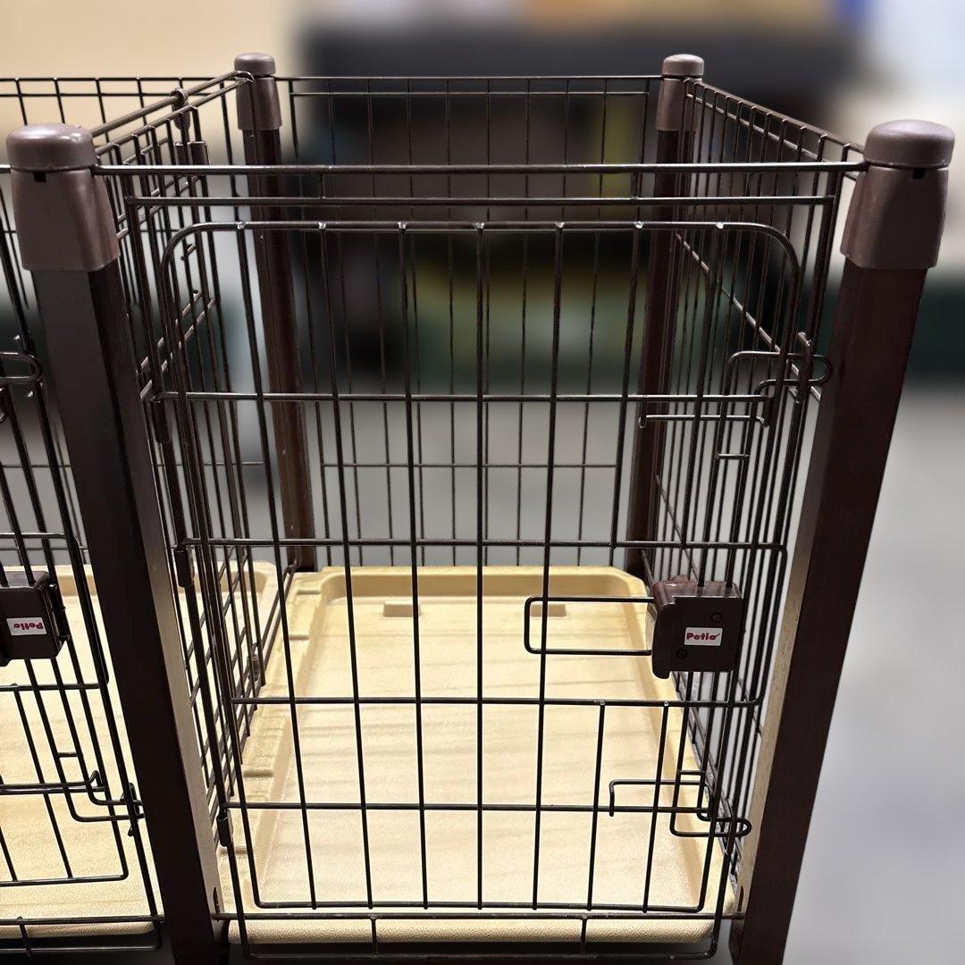 小型犬用ケージ Petio 木製支柱　しつけのできるゲージ