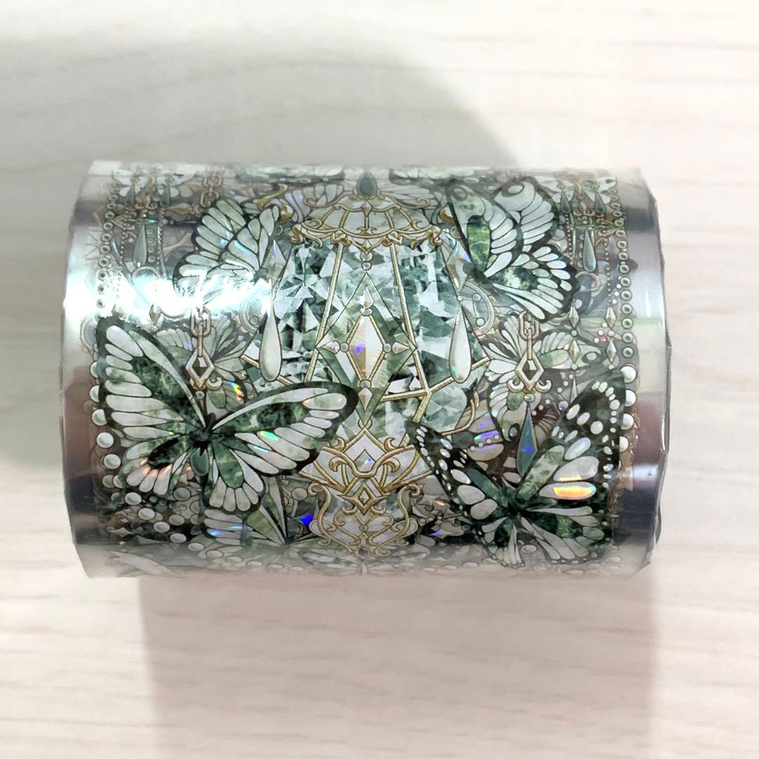 M1278.一木一横 硫晶翠蝶 マスキングテープ 贝壳光PET