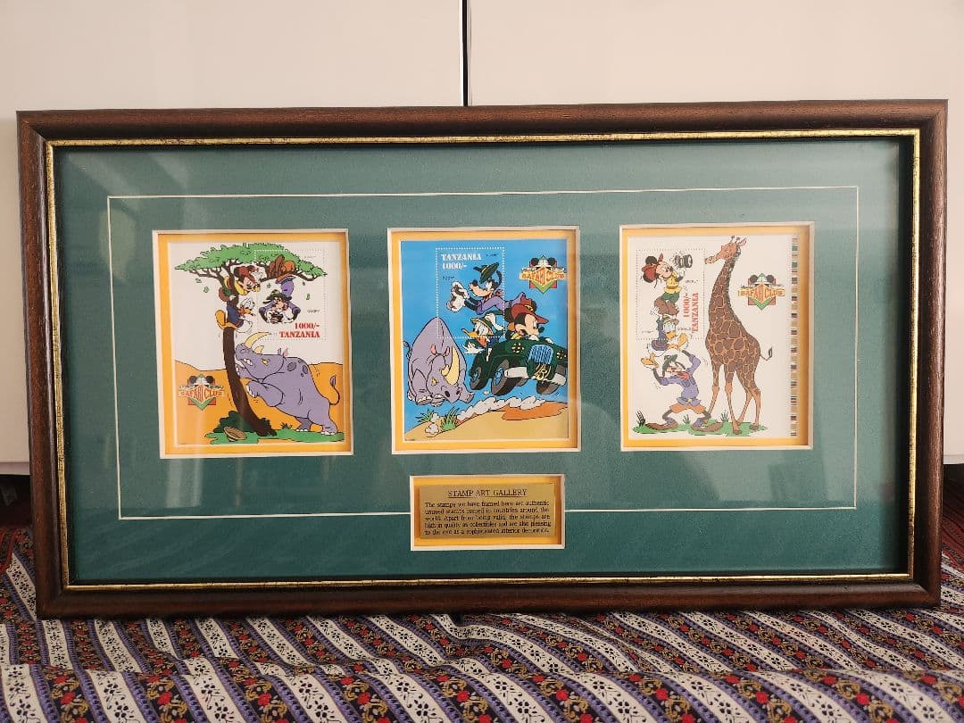 Disney Safari Club スタンプコレクション　タンザニア　額裝