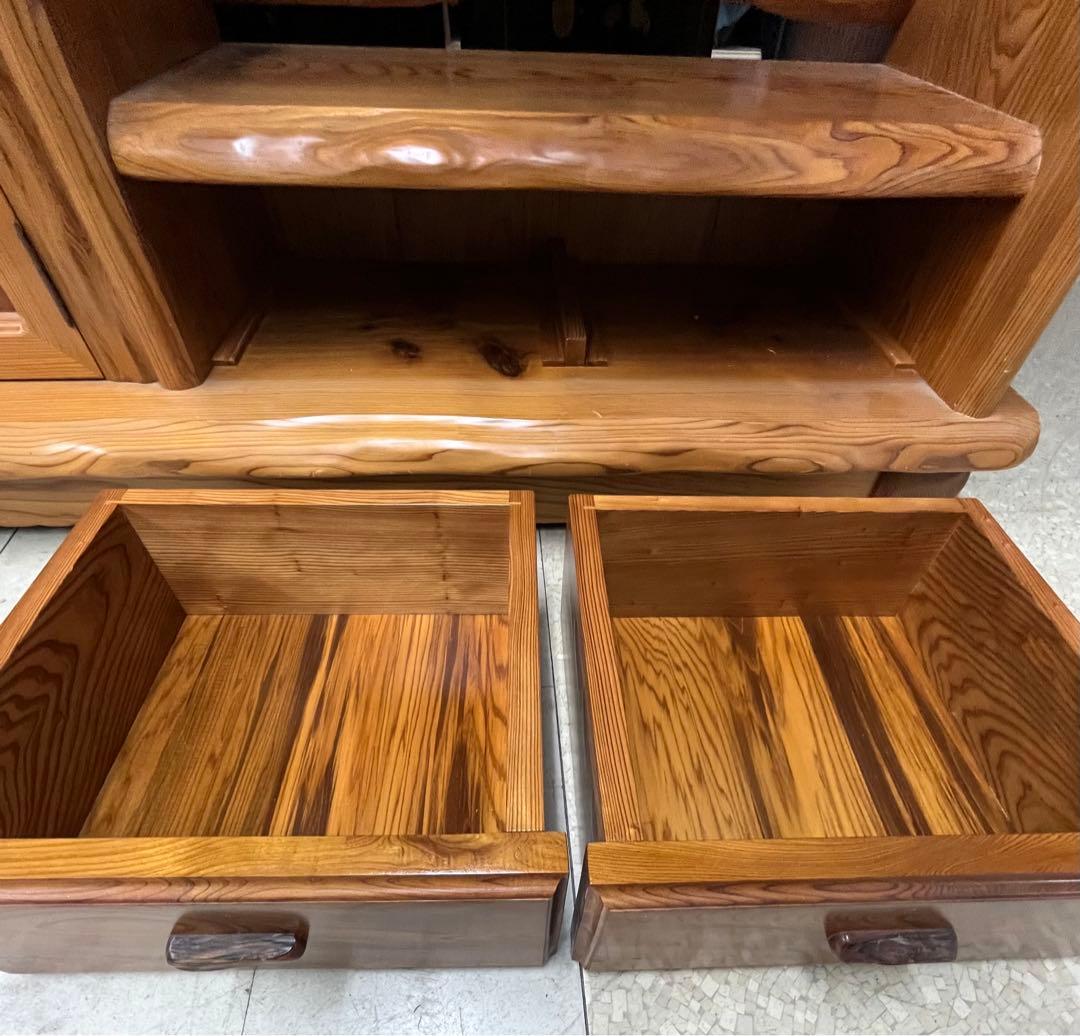 貴重　屋久杉 良質杢 飾り棚 茶棚 サイドボード リビングボード 茶箪笥