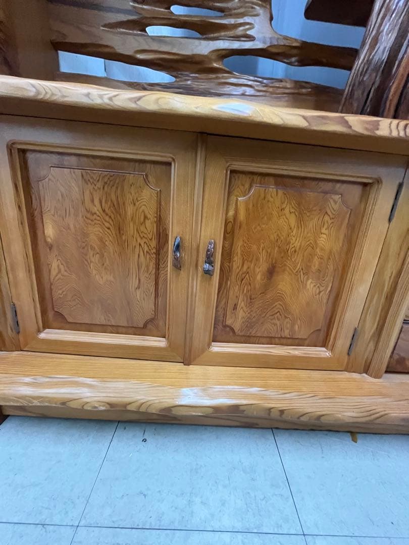 貴重　屋久杉 良質杢 飾り棚 茶棚 サイドボード リビングボード 茶箪笥