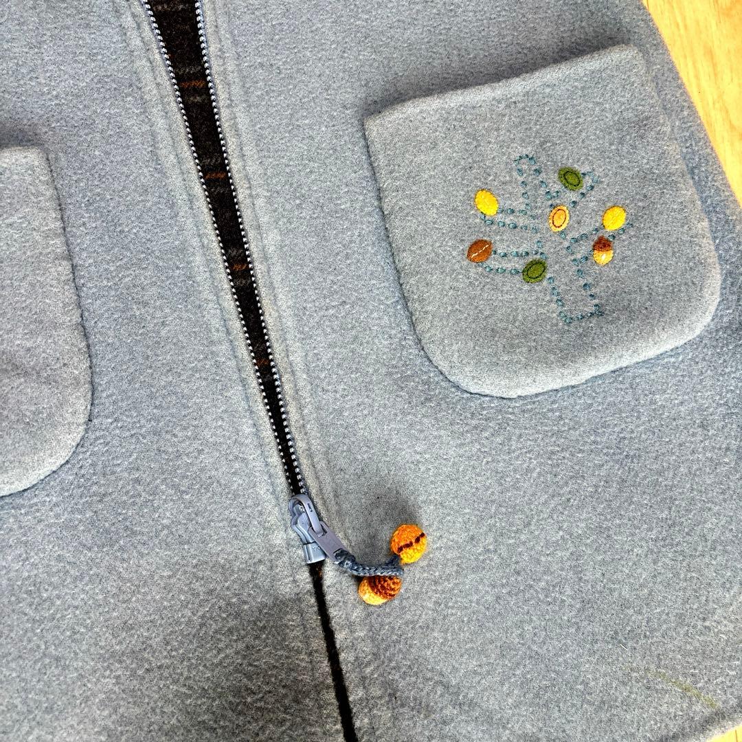 ファミリアチェックリバーシブルコート130cm