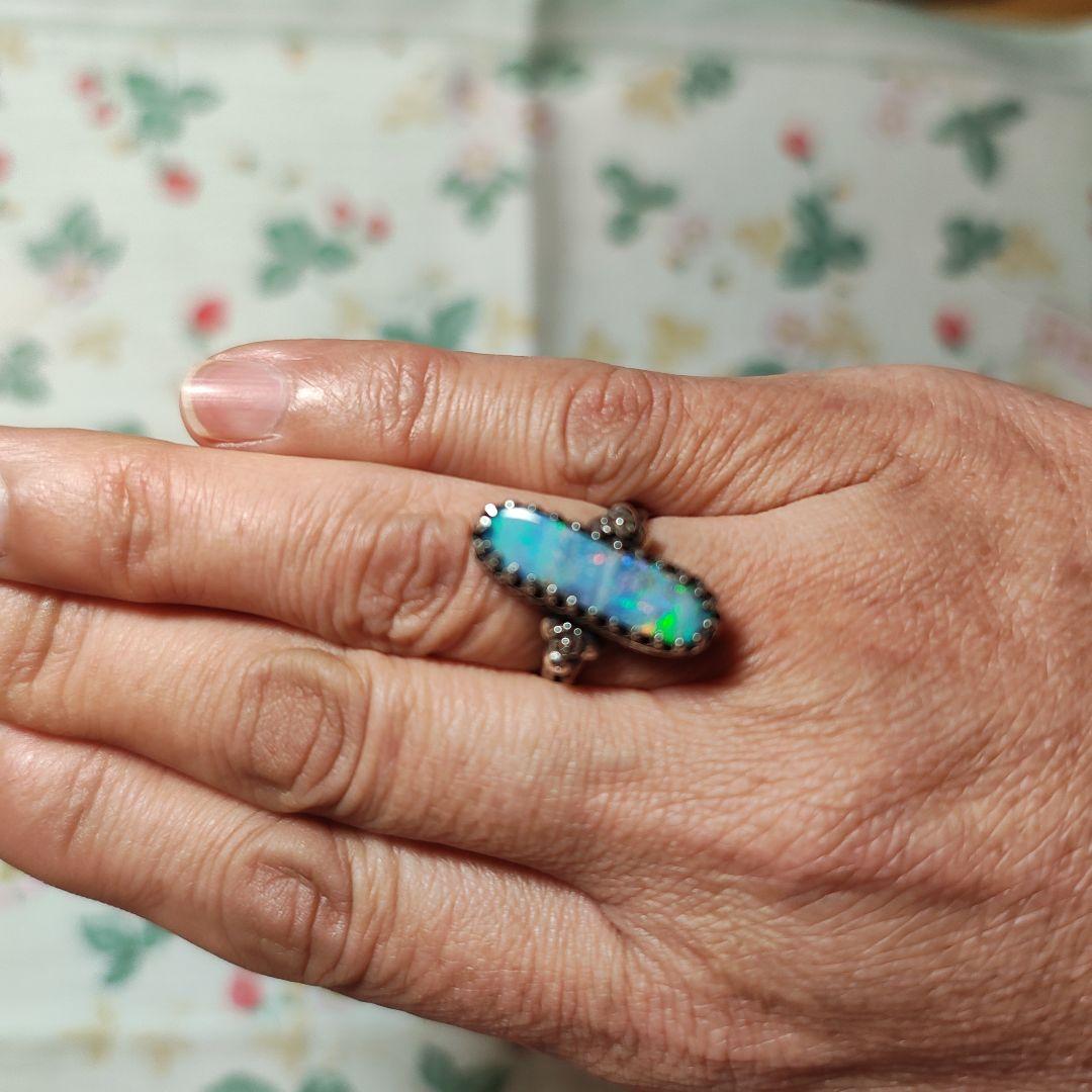 天然ボルダーオパールの指輪！
