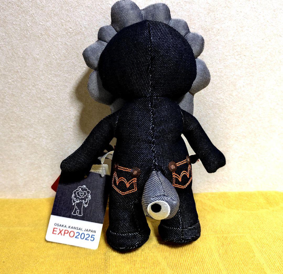 万博限定 黒ミャクミャクEDWINデニムぬいぐるみLサイズ【新品】送料無料