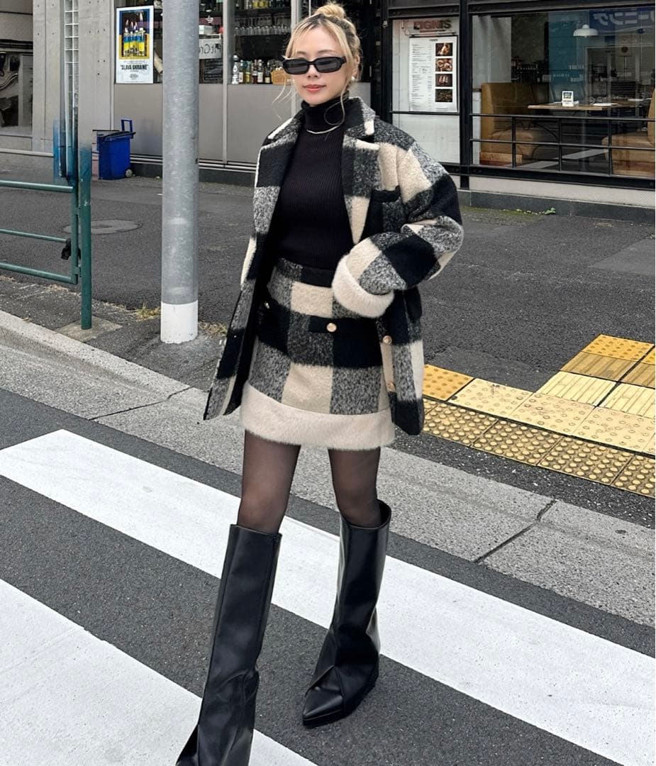 ロイヤルパーティー ファー付テーラージャケットコート