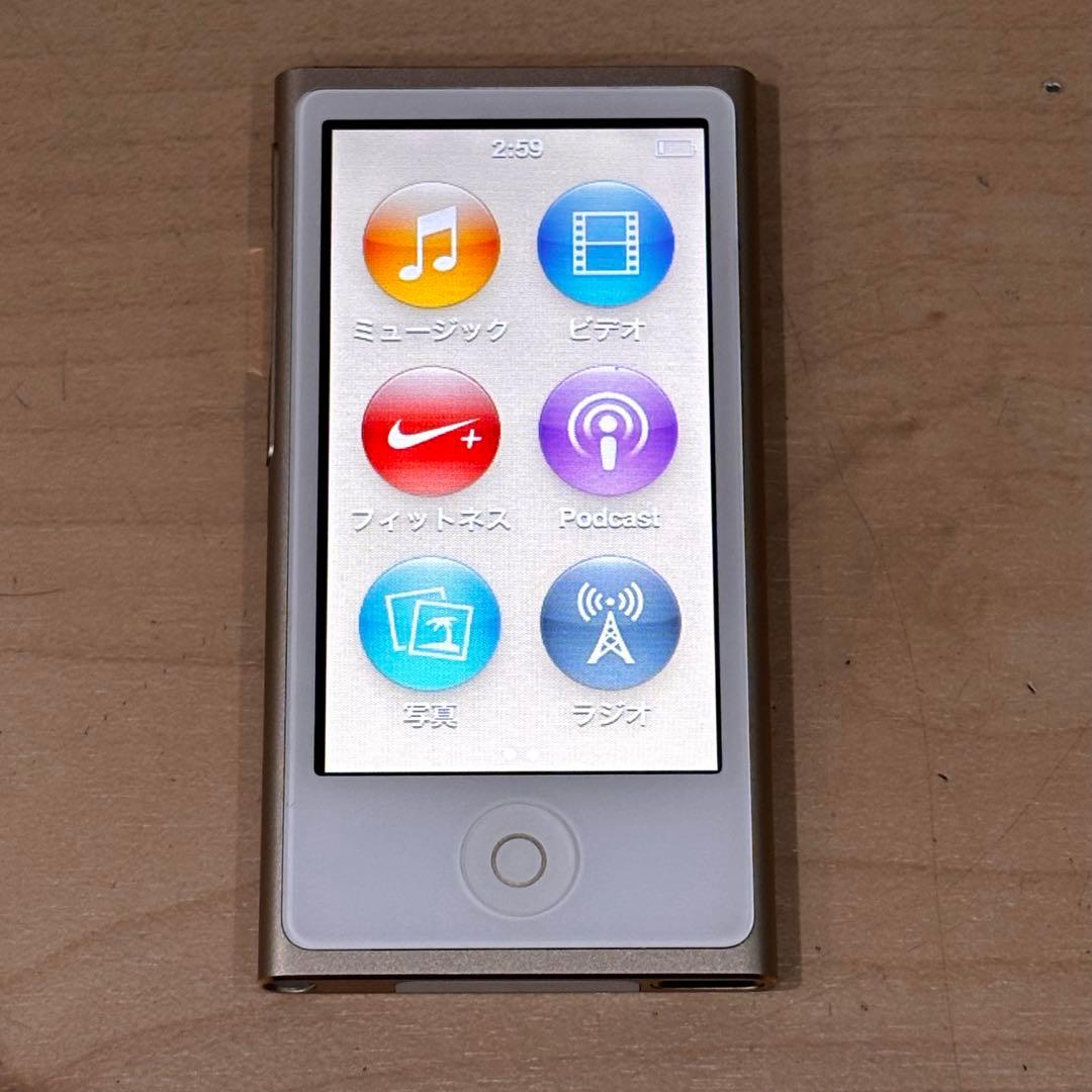 【美品】iPod nano 第7世代 16GB ゴールド A1446 ケース