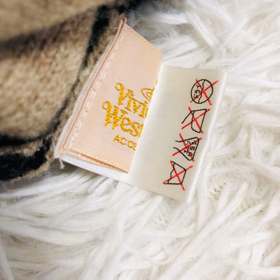 ヴィヴィアンウエストウッド　ニット帽　耳当て付き　ボーダ　ボンボンニットキャップ