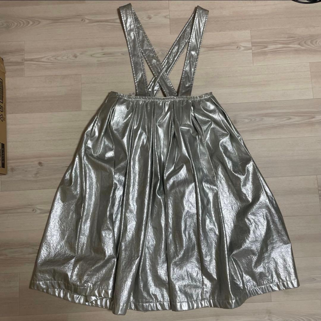 comme des garcons サスペンダースカート シルバー