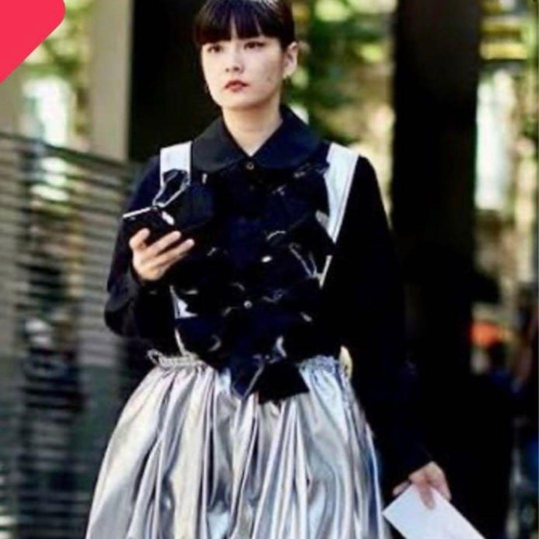 comme des garcons サスペンダースカート シルバー