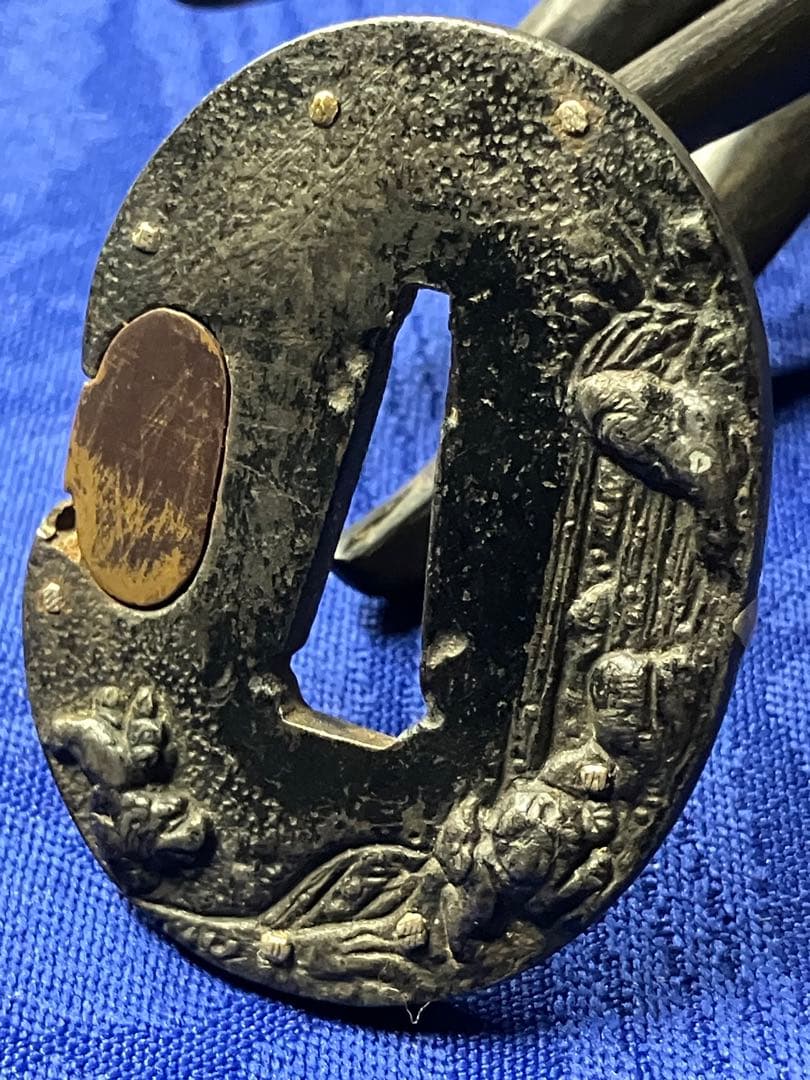 鍔　短刀鍔　象嵌