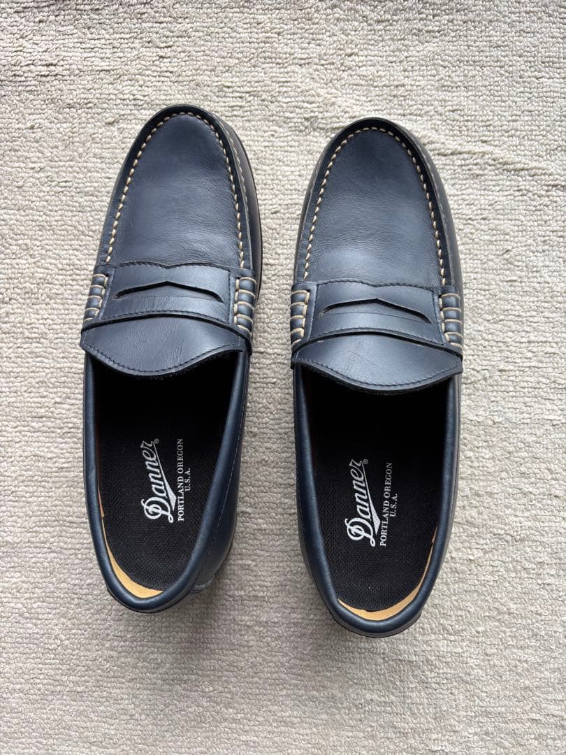 Danner モカシン、ネイビーブルー