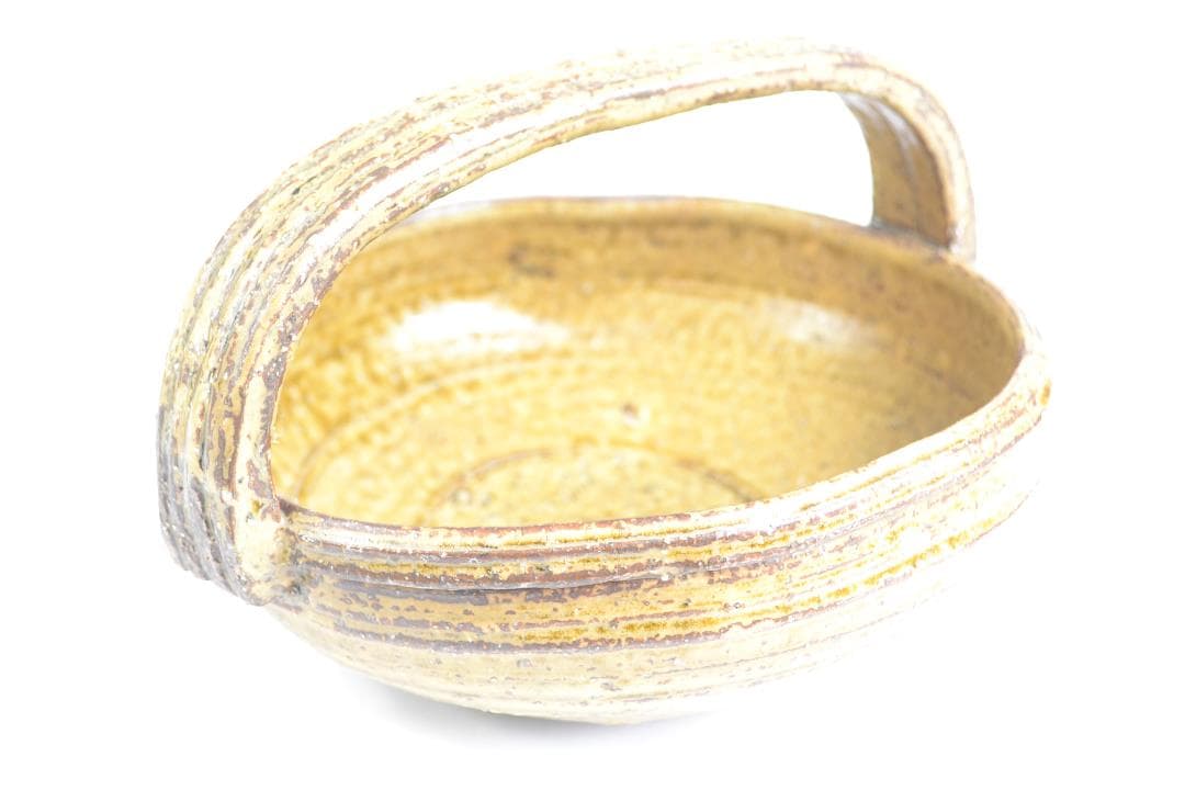 茶道具　黄伊羅保手鉢　５代 清水六兵衛造