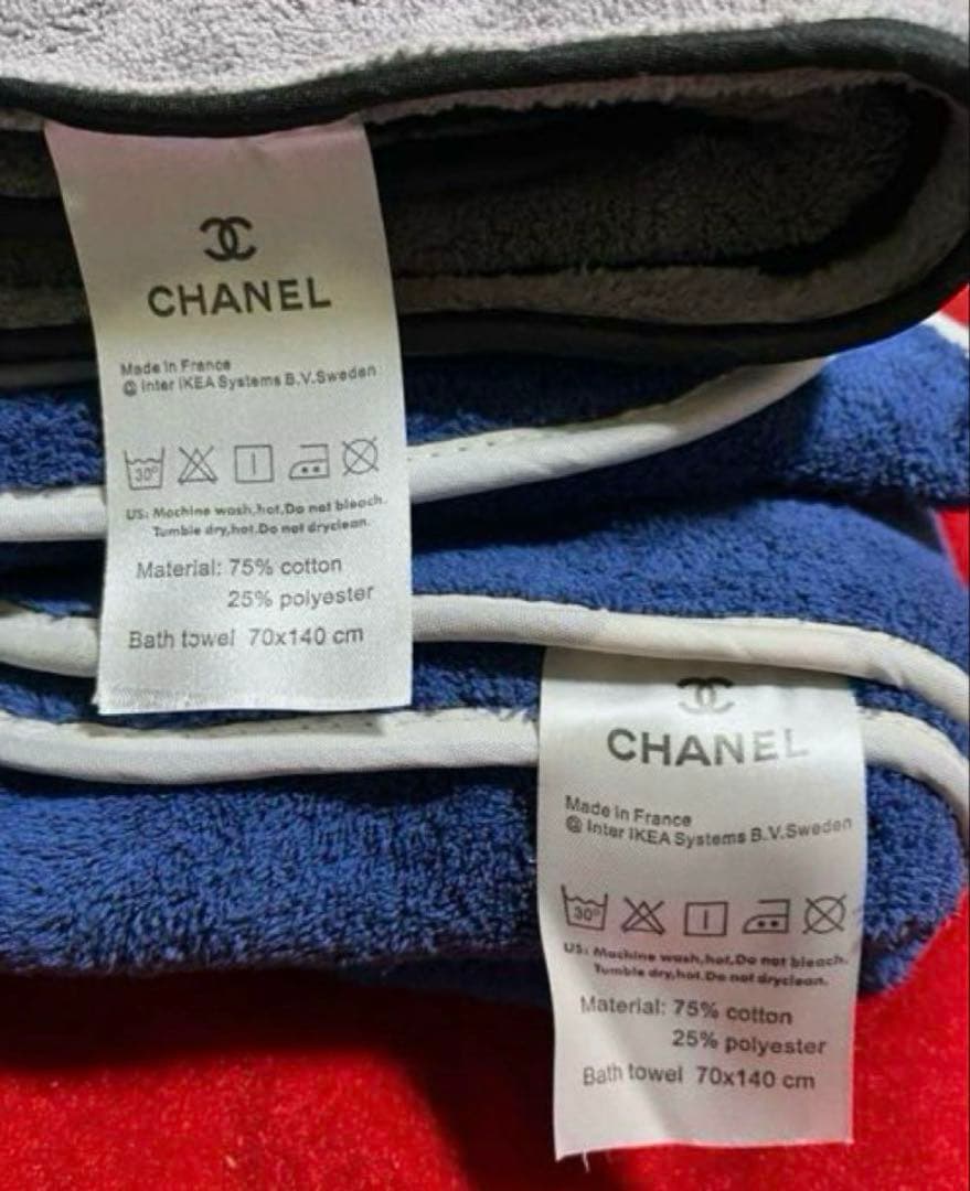 [CHANEL] マイクロファイバー バスタオルセット　70x140
