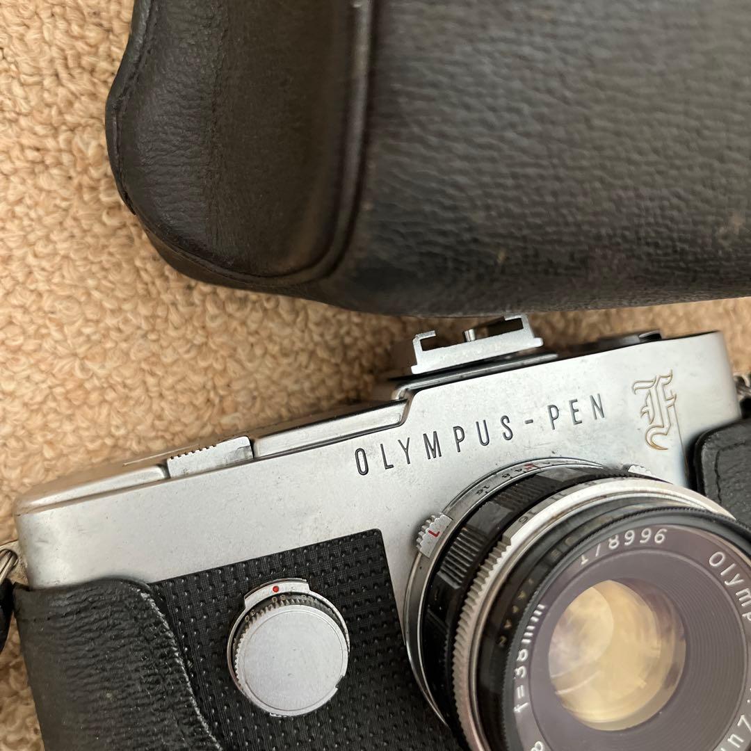 オリンパス ペン F フィルムカメラ 38mm F1.8 Auto-S ケース付