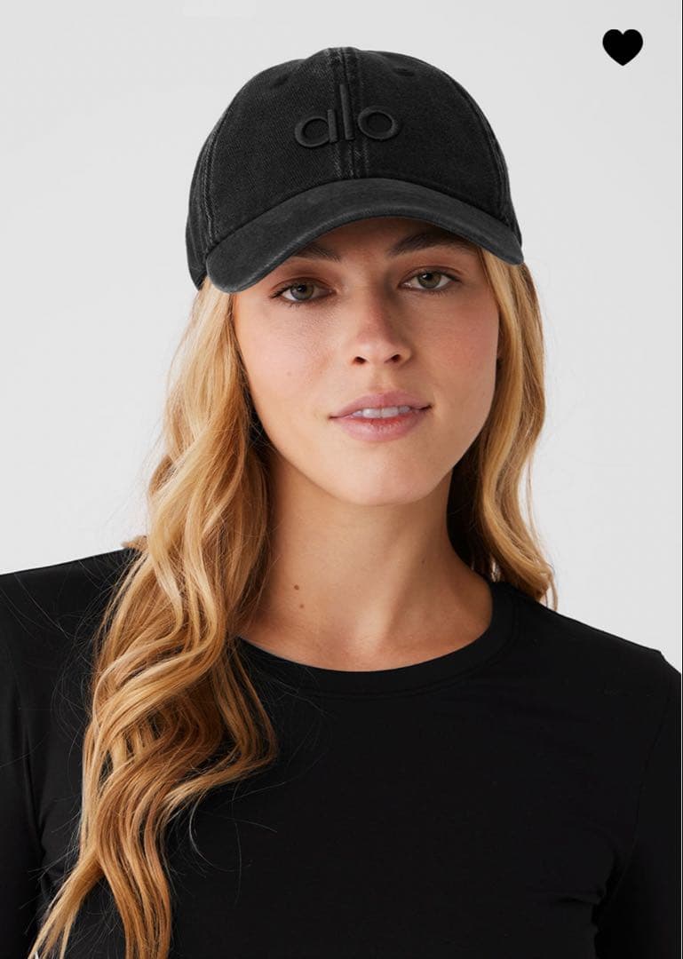 alo キャップ Washed Off Duty Cap Black