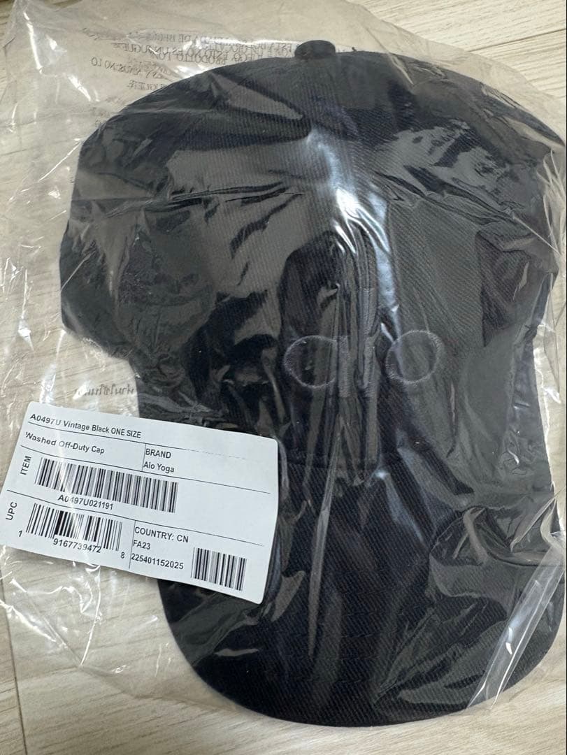alo キャップ Washed Off Duty Cap Black