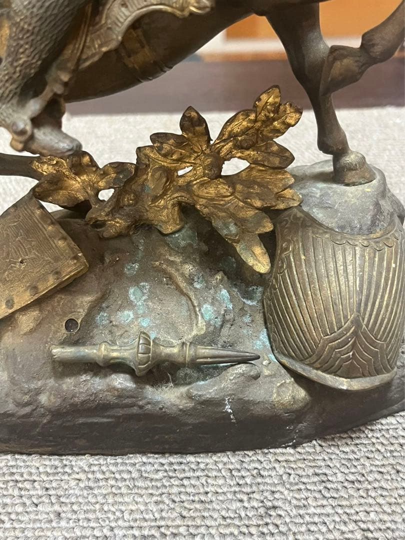 戦馬に乗る　北欧彫像置物フィギュア　真鍮　インテリア