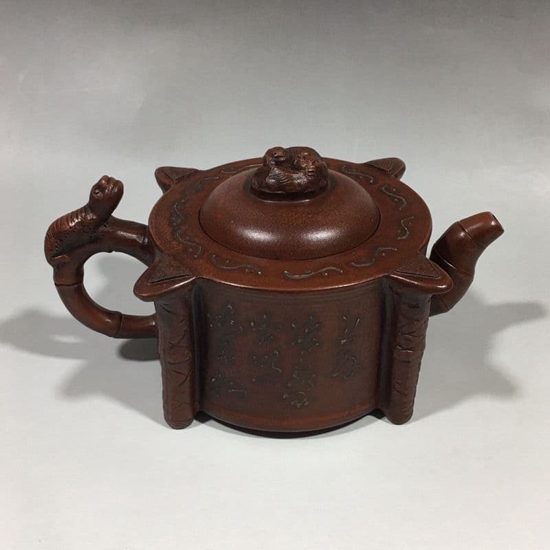 宜興  紫砂壷  チ竜紫砂壷  工芸品 美術品 置物