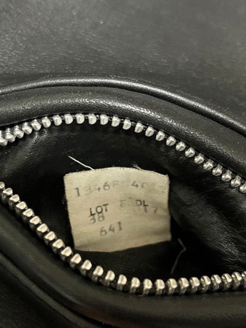 Schott ブラック レザー シングルライダース 38