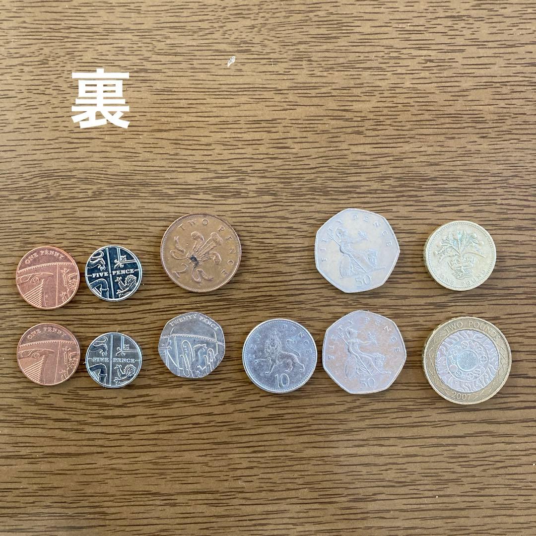 イギリス旧紙幣　計100ポンド　英　硬貨つき