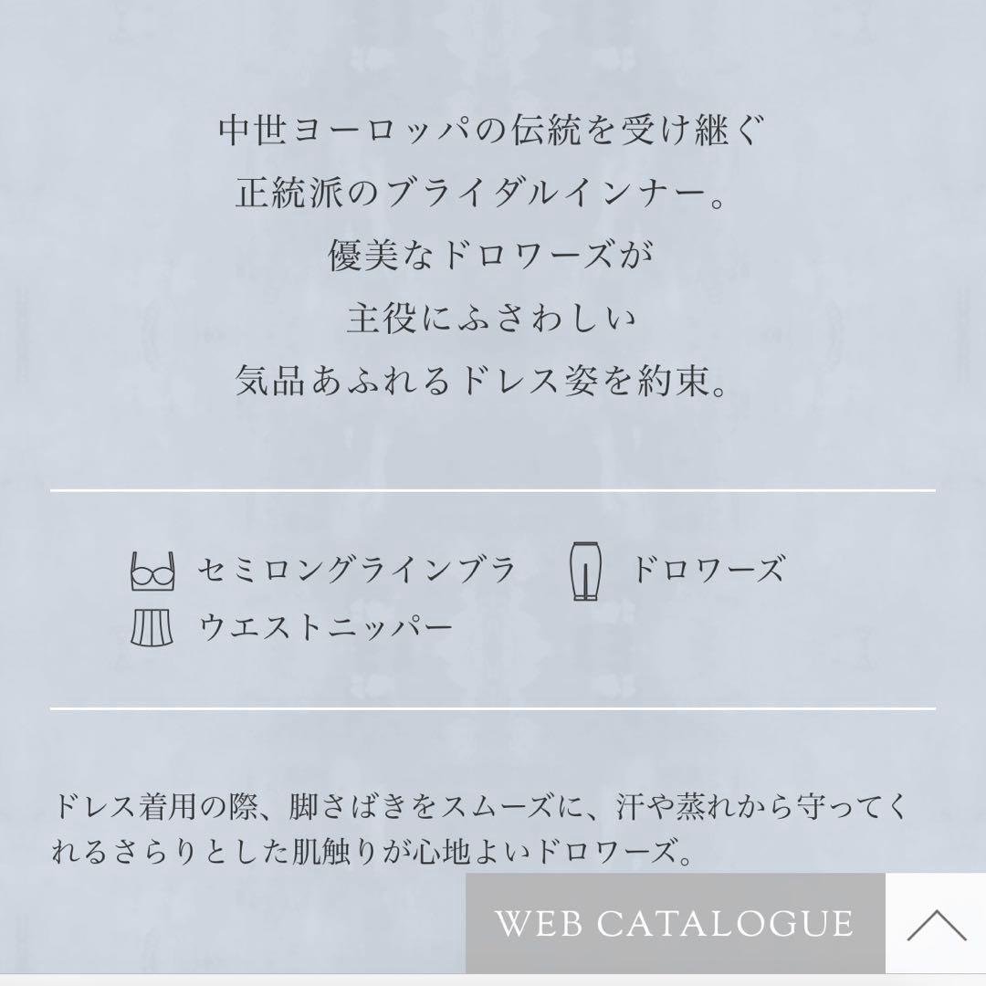 タカミブライダル ブライダルインナー セモア セミロングラインブラ ドロワーズ