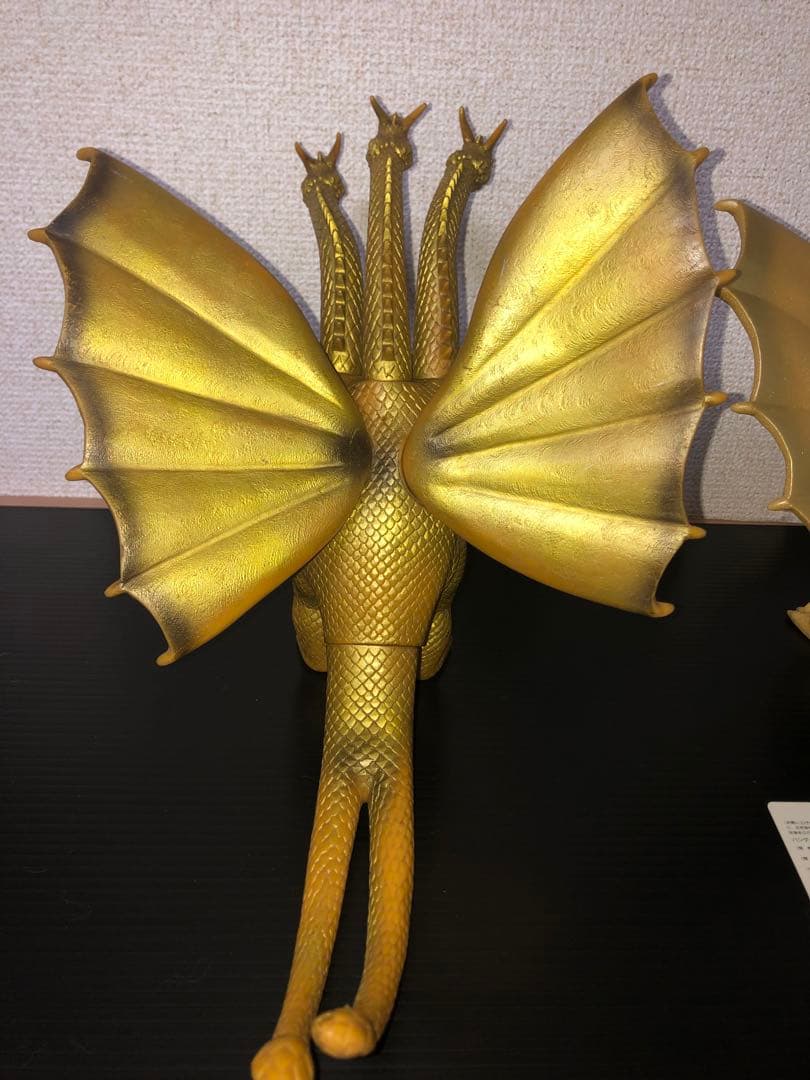 キングギドラ 2体★貴重な2本角★タグ付き歴代怪獣ボックス版　硬質ソフビ1984