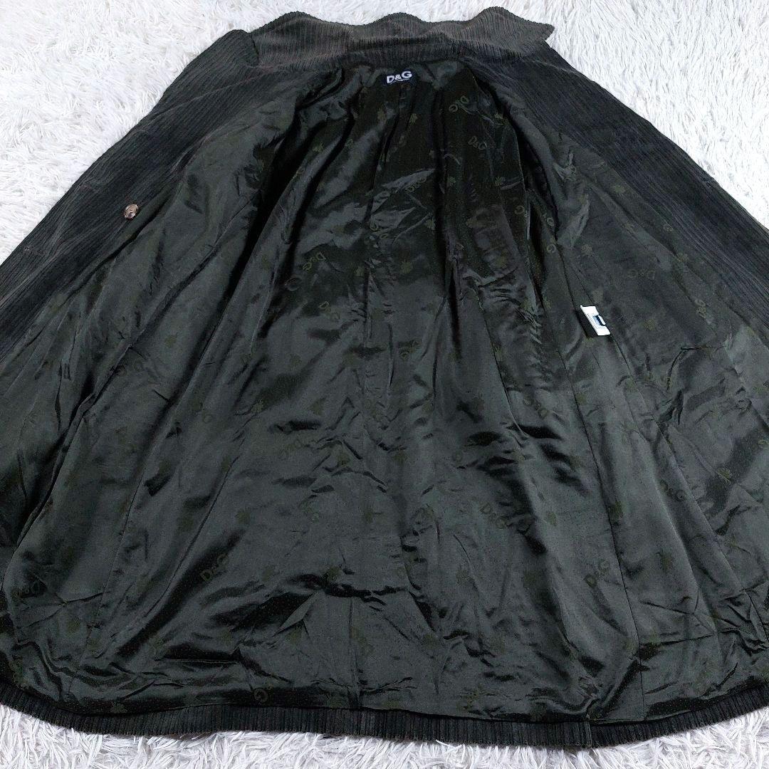 DG ドルチェ&ガッバーナ 金ボタン コーデュロイダブル チェスターコート 40