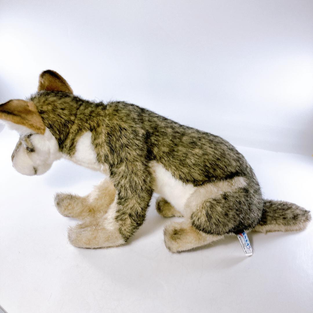 HANSA 子オオカミ 立ち・座り姿 2体セット　オオカミ　|2410|