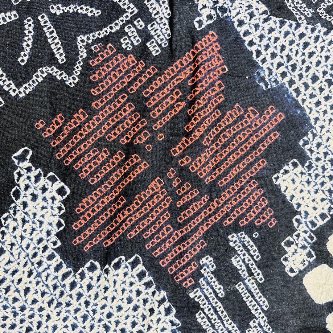 A98夏着物　洗える　有松鳴海絞り 高級浴衣 花 綿　祭り　花火会