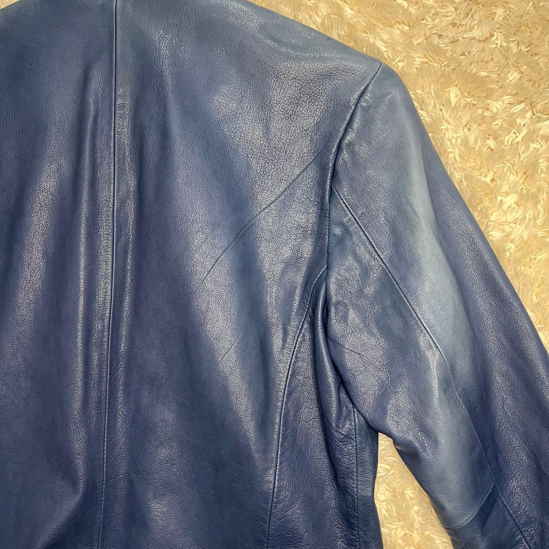 FUGA シングル ライダース ジャケット ジップ Y2K 総柄 ハイネック