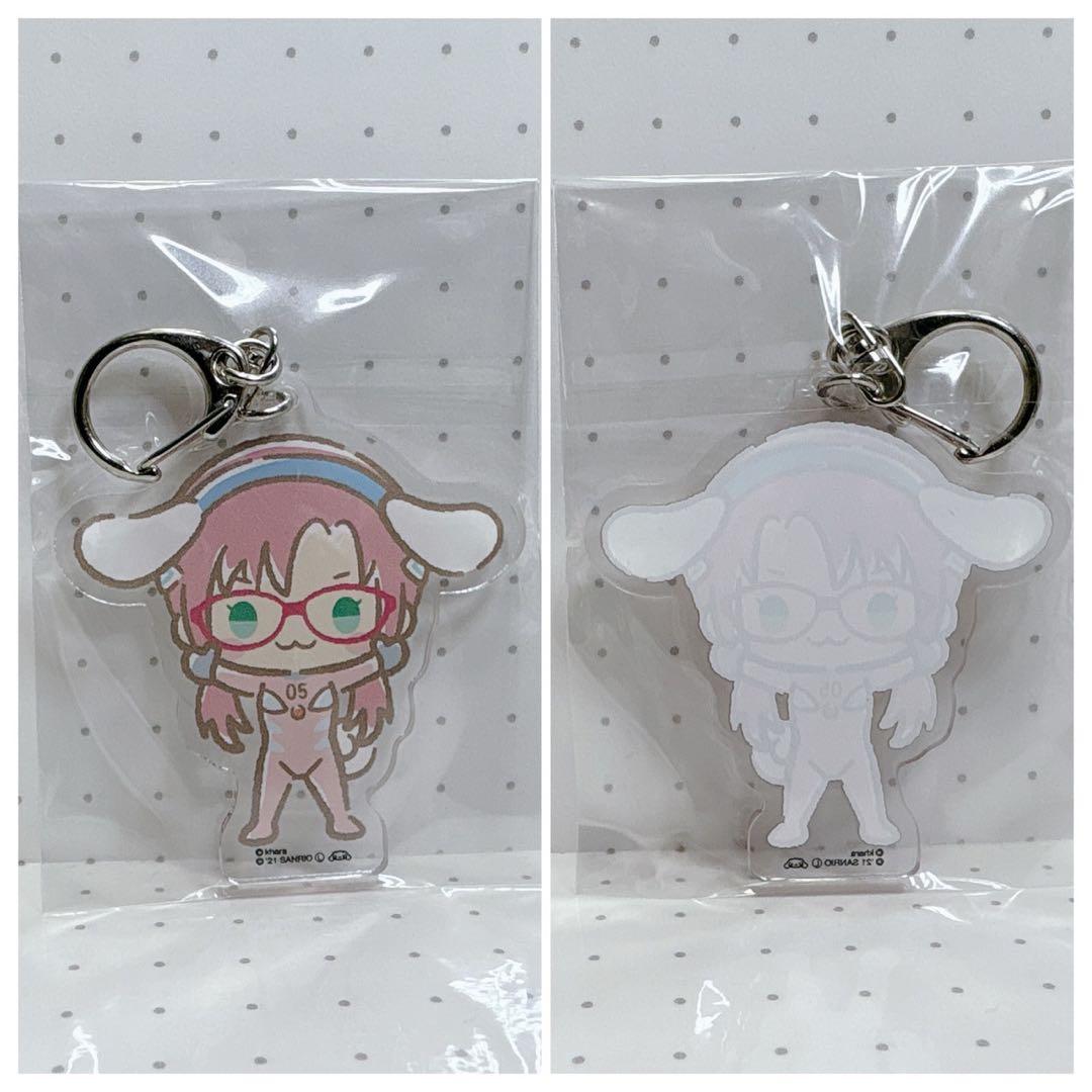 エヴァンゲリオン　シナモロール　缶バッジ　アクリルキーホルダー　全種　希少