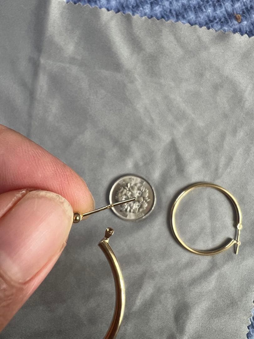 専用ページ5/1。18金 フープイヤリング