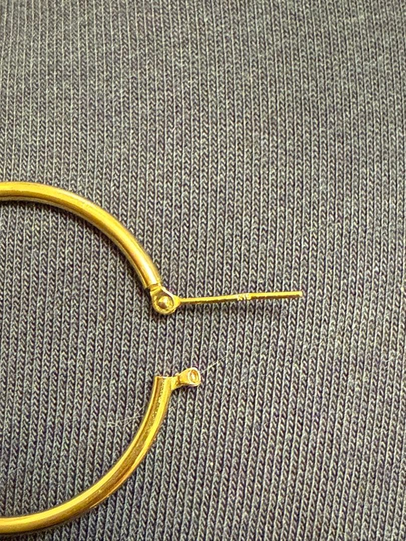 専用ページ5/1。18金 フープイヤリング