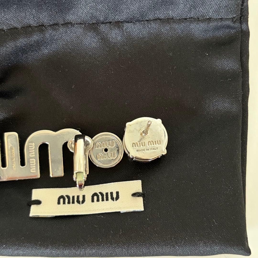 miu miu クリスタルピアス 両耳用