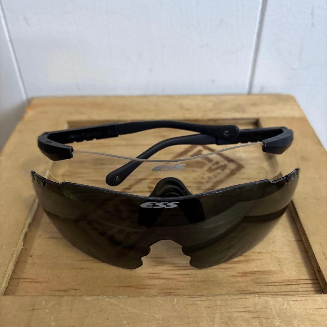 美品　米軍　ESS ICE サングラス　ブラック　クリア　送料無料⑪