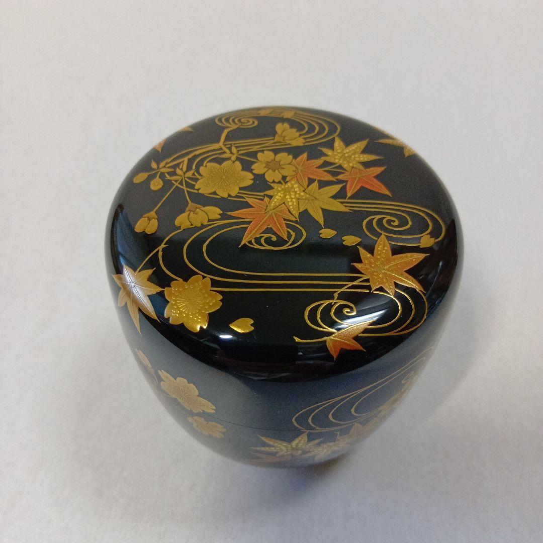 茶道具　大棗雲錦流水蒔絵