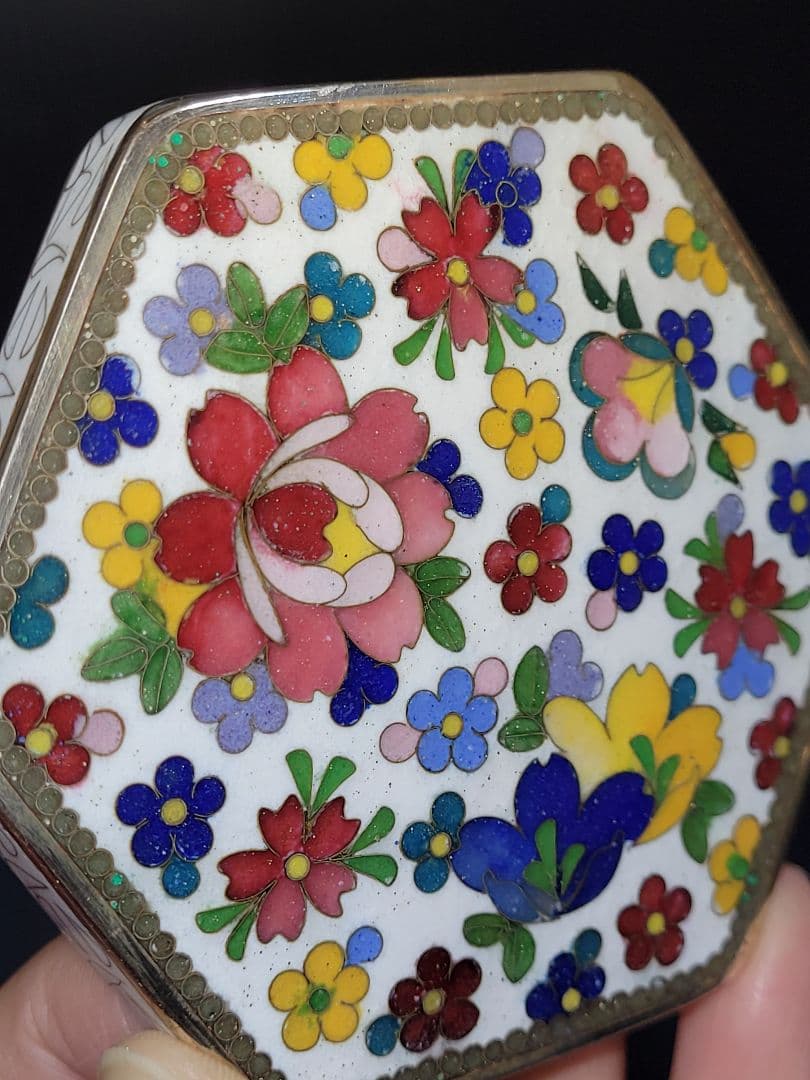 安藤七宝店 七寶錦文宝石筥 ボンボニエール