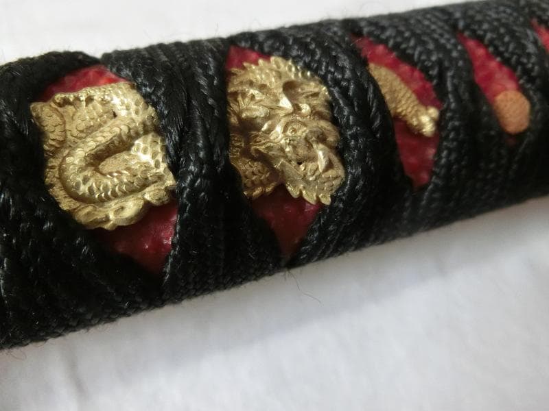 値下げ！模造刀　朱鞘 全長105㎝m 刀身ほぼキズなし 木鞘 素振り