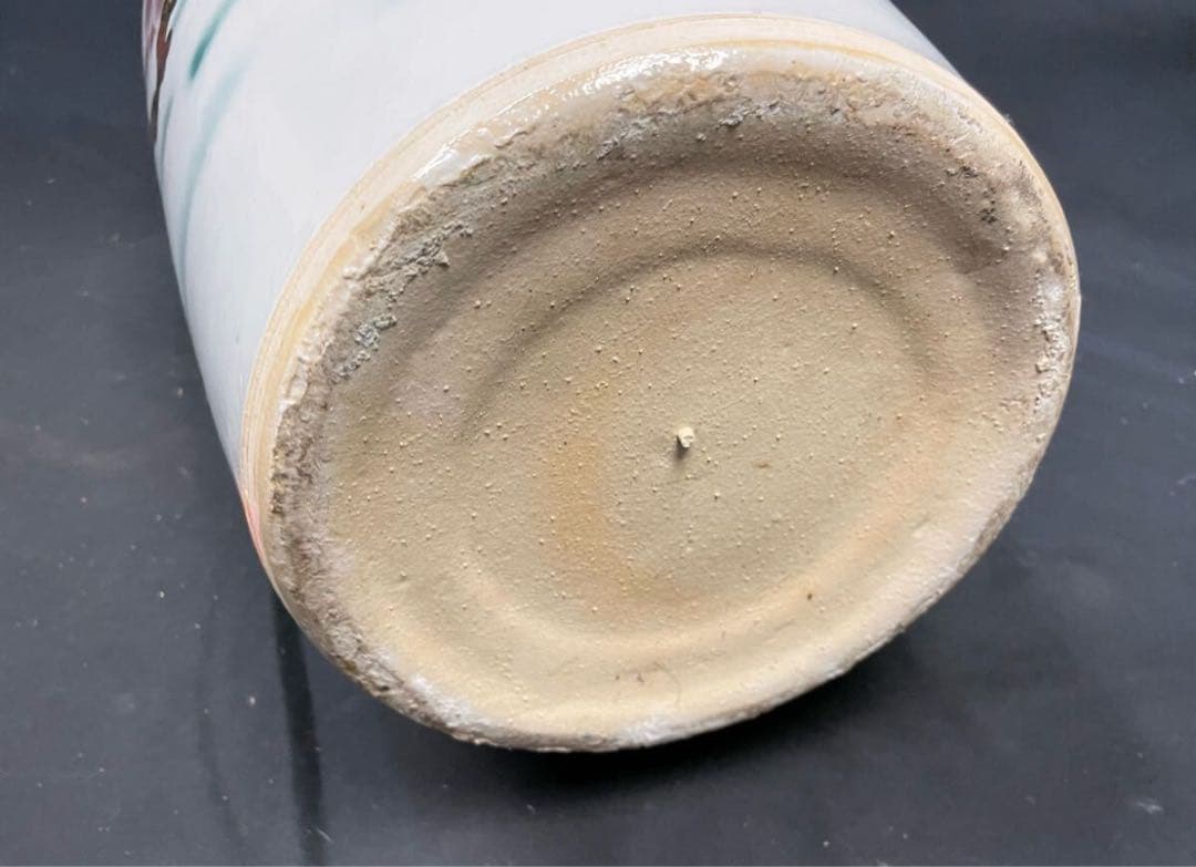 中国美術 特大花瓶 高さ約98cm 飾り壺 置大型インテリア 花柄 大壺