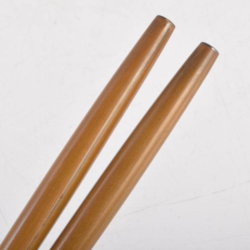 茶道具　金屋　金谷五郎三郎作　黄銅　銀頭大根式　火箸　共箱　N　9215