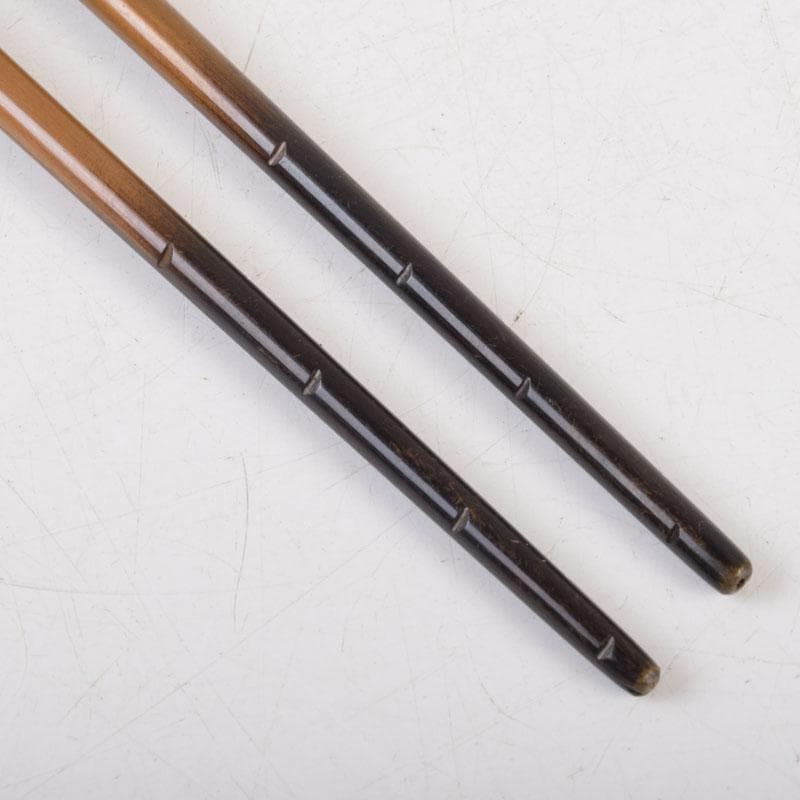 茶道具　金屋　金谷五郎三郎作　黄銅　銀頭大根式　火箸　共箱　N　9215