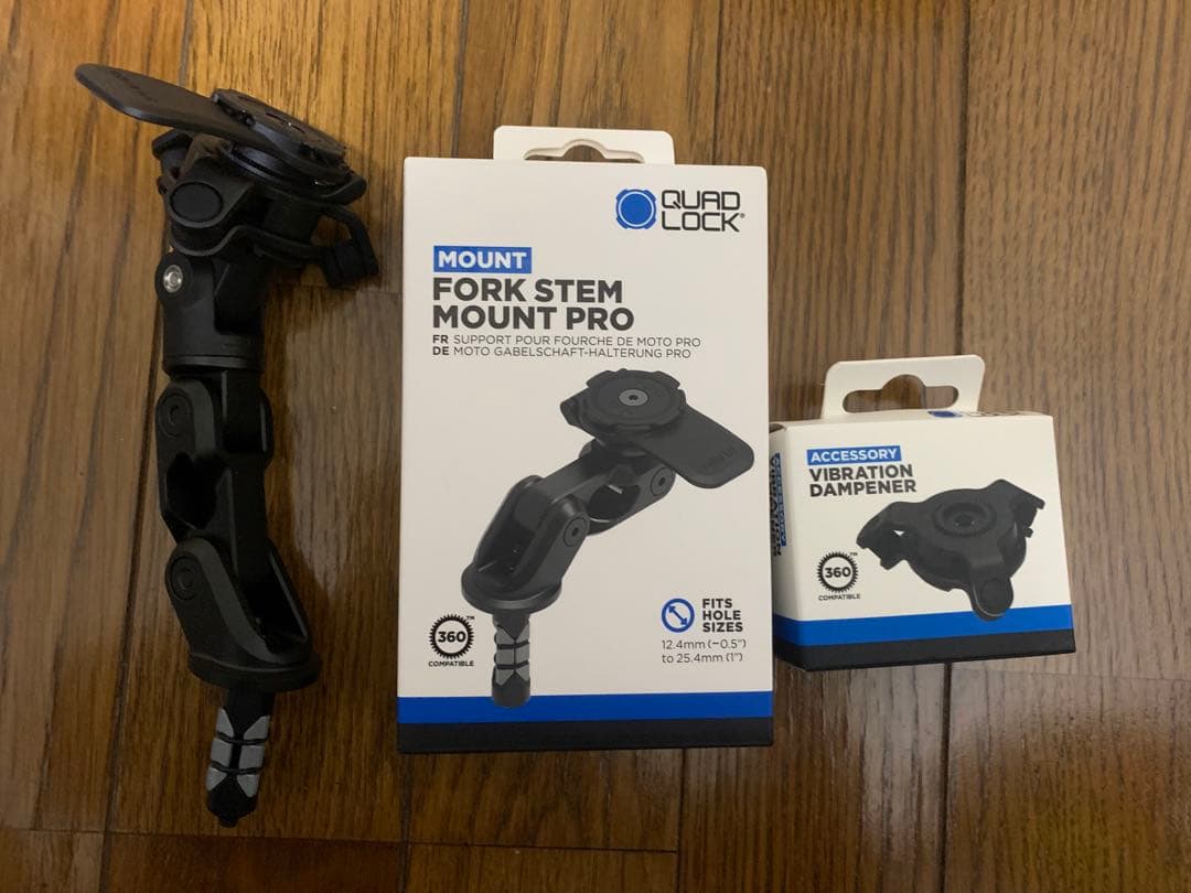 【未使用品】Quad Lock Stem Mount、DAMPENER、アダプタ