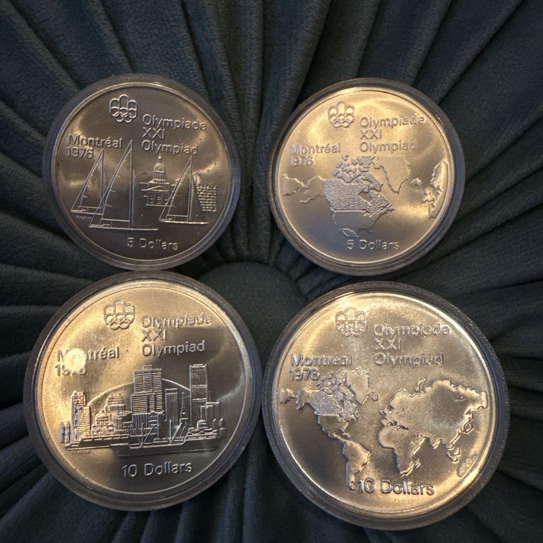 自宅保管品◾️ 1976年 カナダモントリオール五輪 記念銀貨セット