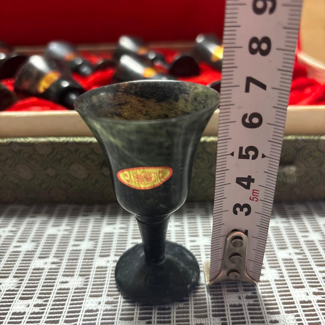 夜光杯　中国甘粛省酒泉の特産　未使用美品　化粧箱入り10枚セット