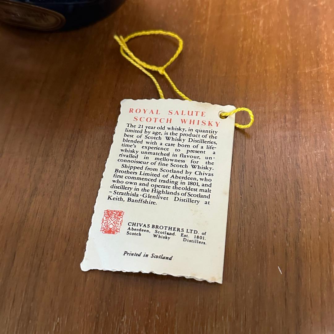 ロイヤルサルート21年　青陶器　巾着付き　スコッチ　古酒 al36