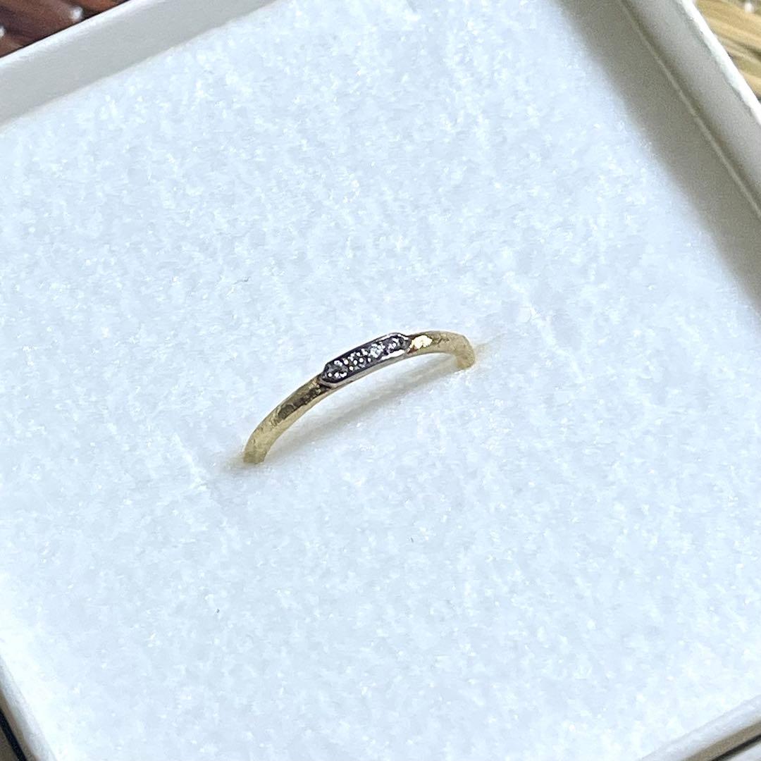 giclat K18YG WG ピンキーリング　4号