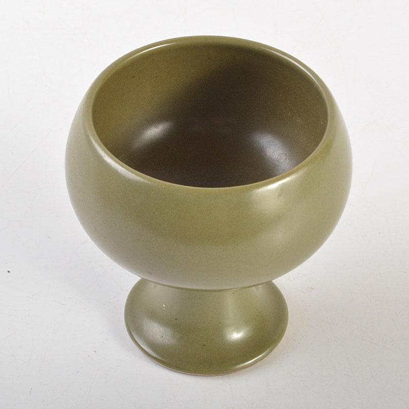 中国　大明嘉靖年製　茶葉末釉　高足杯　合わせ箱　C　6800