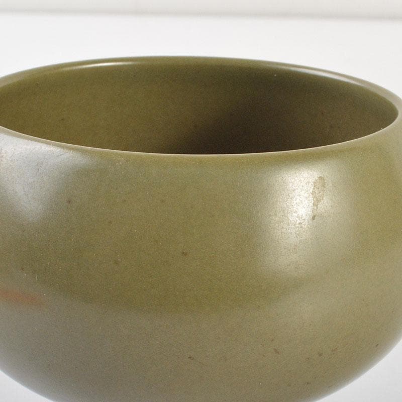 中国　大明嘉靖年製　茶葉末釉　高足杯　合わせ箱　C　6800