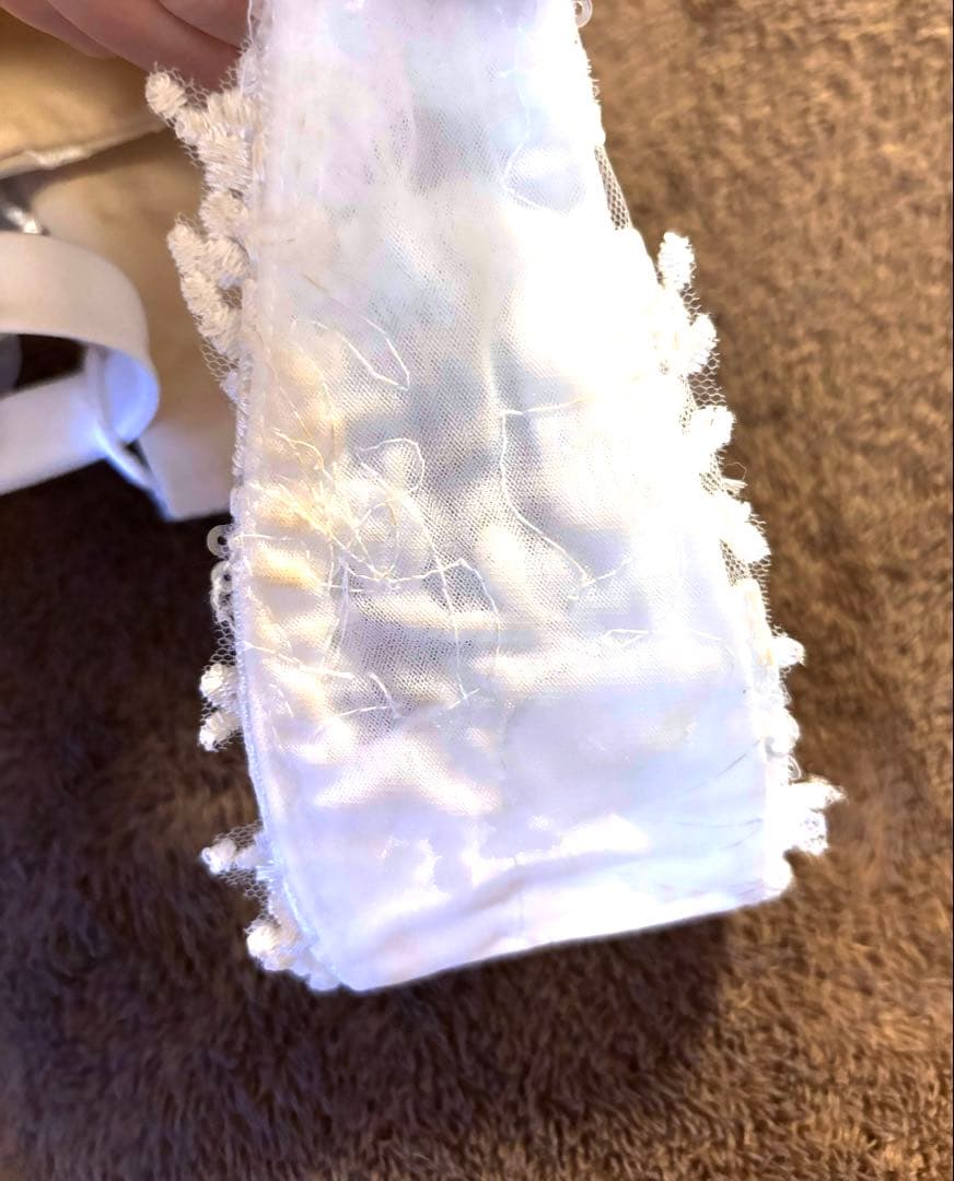 ドレスプロダクション　オフショルダーフラワーレースドレスW231